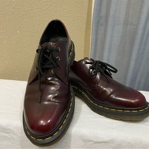 Dr Martens Oxford Loafers Vegan Cherry Red UK 41 Men’s 8 Ladies 9